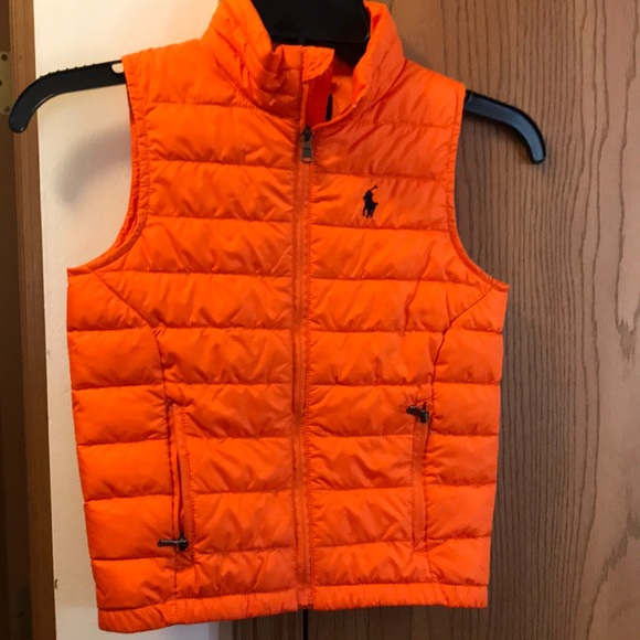 orange polo bubble jacket